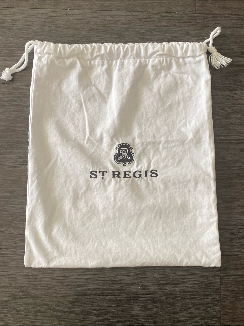 St. Regis White Drawstring Dust Bag Closet Shoe Purse Bag